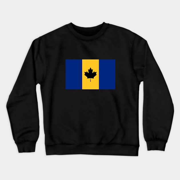 Barbados / Canada Flag Mashup Crewneck Sweatshirt by phneep